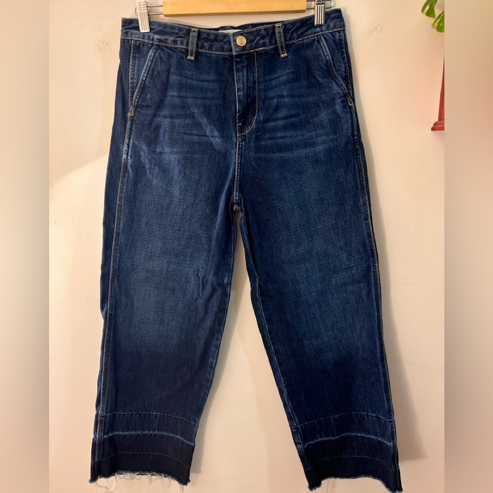 La Petite Française Stylish Denim Raw Hem Jeans 40